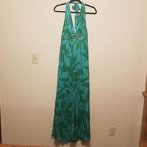 BCBGMaxAzria 100% Silk Halter Dress